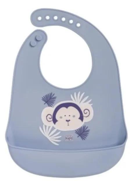 Saro Soft Silicone Bib Ñam Blue