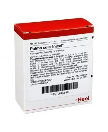 Guna Heel Pulmo Suis-Injeel Medicinale Omeopatico 10 Fiale