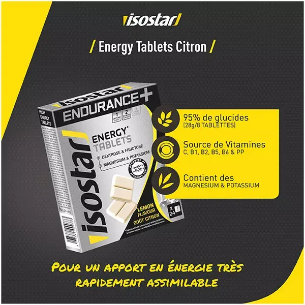 Isostar High Energy Lemon Tablets 24 x 4g  