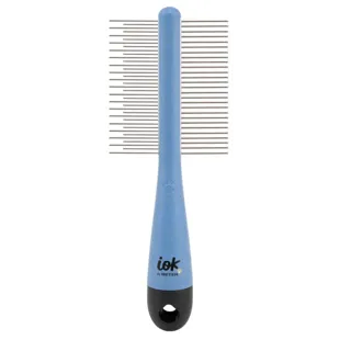 IOK by Beter Double Deshedding Comb with Metal Teeth for Pets