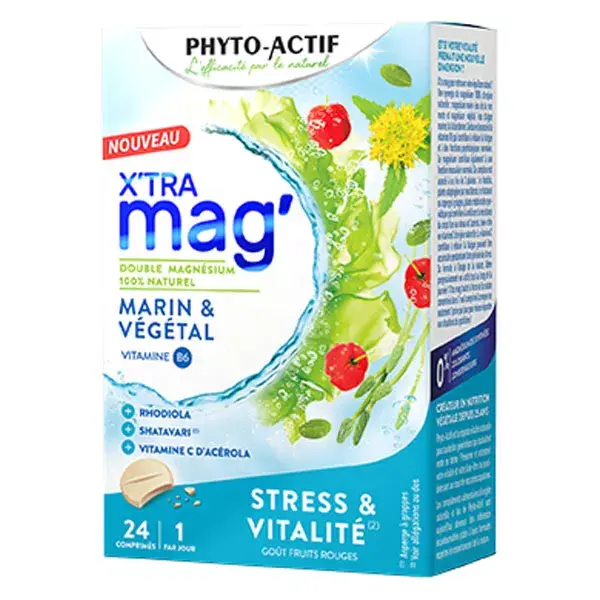 Phytoactif X'Tra Mag' Stress & Vitalité 24 Comprimés