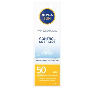UV-gezichtsbescherming en glanscontrole SPF50 Nivea Sun 50ml