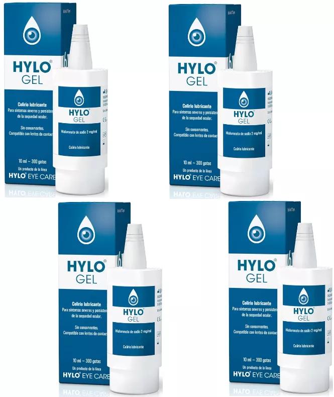 Brill Pharma Hylo-Gel Lubricating Eye Drops 4x10 ml