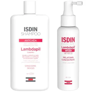 Isdin Lambdapil Anticaída Champú 400 ml + Lambdapil Anticaída Melatonin Loción 100 ml