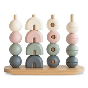 Mushie Solid Original Multi-Shape Wooden Stacker