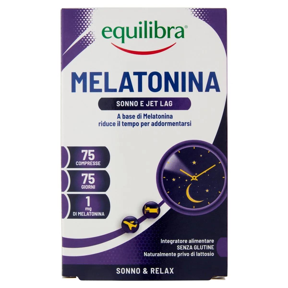 Equilibra Melatonina Integratore Relax e Riposo Notturno 75 Compresse