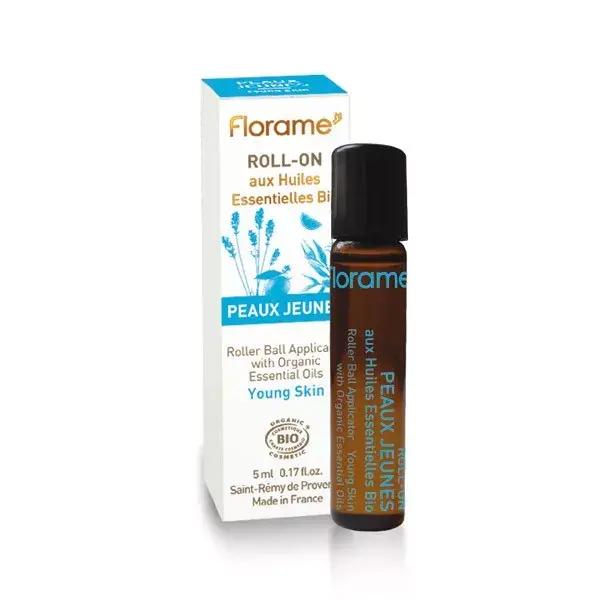 Florame Young Skin Roll'On Roller Ball Applicator with Organic Essential Oils 5ml