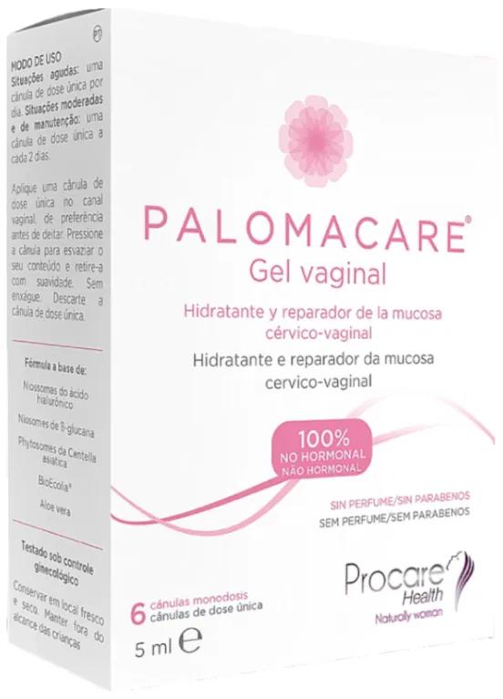 Palomacare vaginale reparatie en vochtinbrengende gel 6uts x 5ml