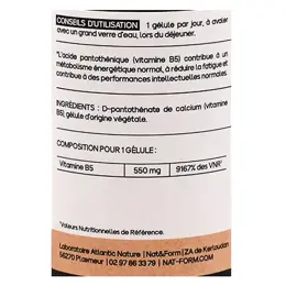 Nat & Form Vitamine B5 fatigue et concentration 30 gélules