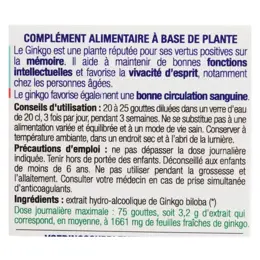 Ladrôme Extraits de Plantes Fraîches Ginkgo Biloba Bio 100ml