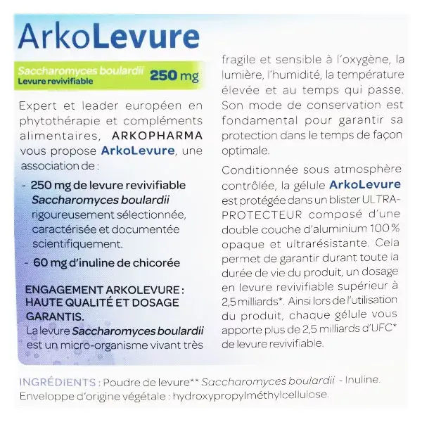 Arkocaps Arkolevure 30 capsules