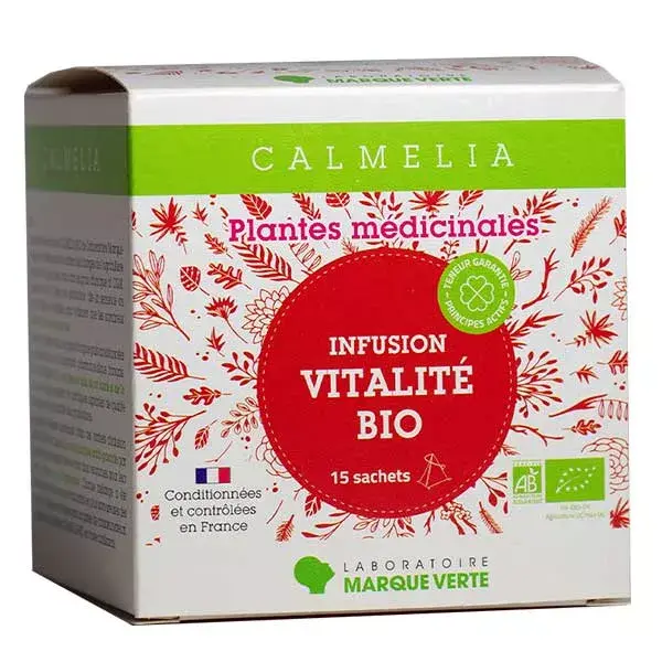 Calmelia - Infusion Vitalité bio - 15 infusettes