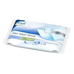 TENA Proskin Wet Wash Glove Gant de Toilette 8 unités