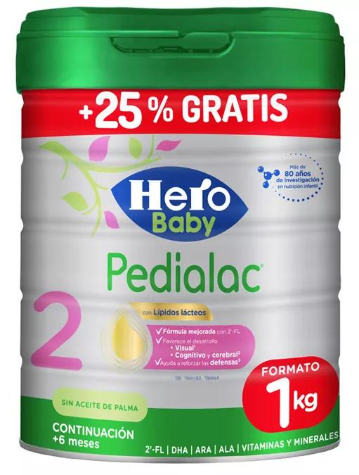  Hero Baby Pedialac Continuação do leite 2 800 gr + 25% GRÁTIS