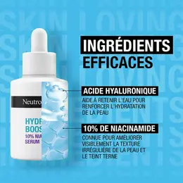 Neutrogena Sérum Hydro Boost 10% Niacinamide flacon pipette compte-goutte 30 ml