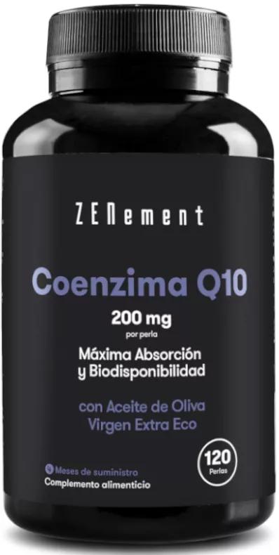 ZENement Coenzima Q10 + Olio Extravergine di Oliva Biologico Spagnolo 120 Perle