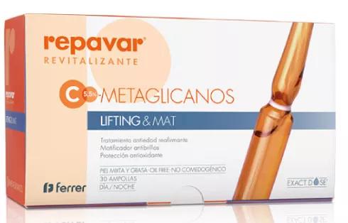 Repavar Methaglycan Ampoules Liftantes et Matifiantes 30Uds