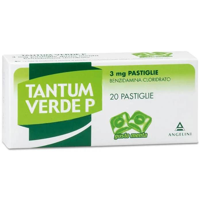 Tantum Verde P Menta 3mg Benzidamina cloridrato 20 Pastiglie