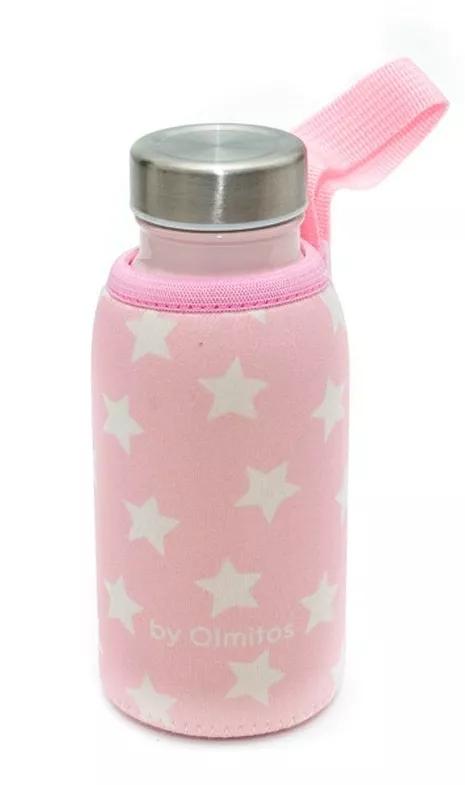 Olmitos Pink Stars Edelstahl-Thermoflasche 350ml