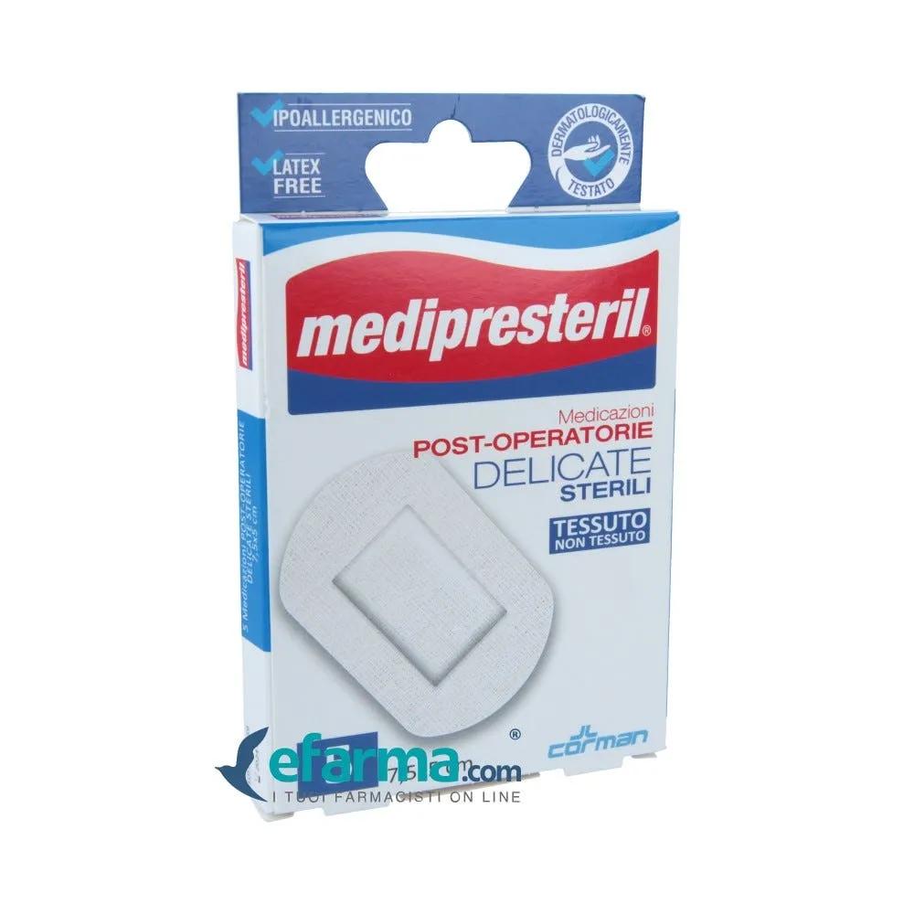 Medipresteril Post-Operatorie Medicazioni Delicate Sterili TNT 7,5x5 cm 5 Pezzi