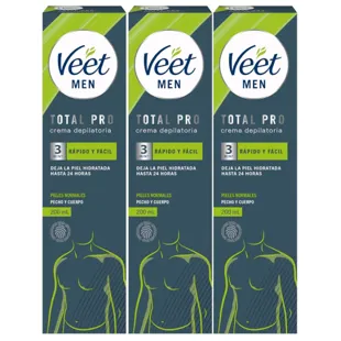 Veet Men Body Depilatory Cream Men Normale Haut 3x200 ml