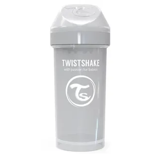 Gobelet à paille Twistshake +6m 360 ml Gris pastel