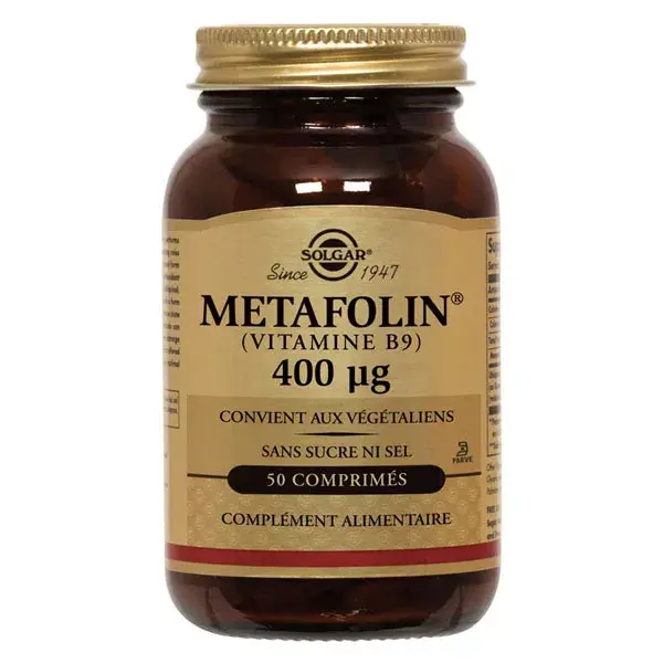 Solgar Vitamine B9 -Metafolin- 400 microg 100 comprimés