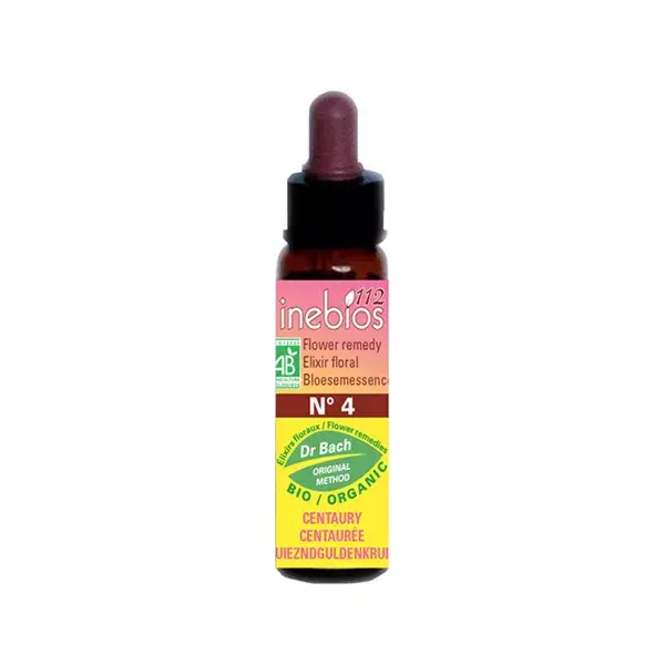 Inebios Fleur de Bach n°4 Centaury - Centauree Bio 10ml