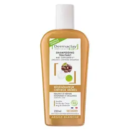 Dermaclay Shampoing Traitant Bio Régénérateur Cheveux Abimés Argile Blanche 250ml