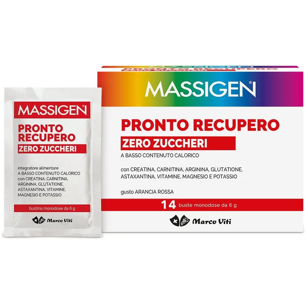 Massigen Pronto Recupero Zero Zuccheri Integratore Vitamine e Minerali 14 Bustine