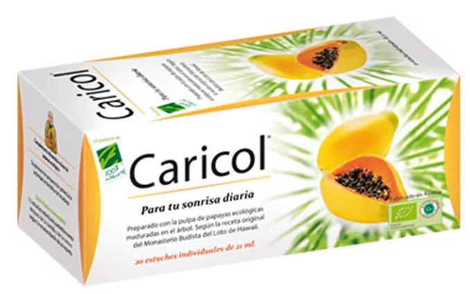 100% Natural Caricol Digestivo 20 Embalagens Individuais