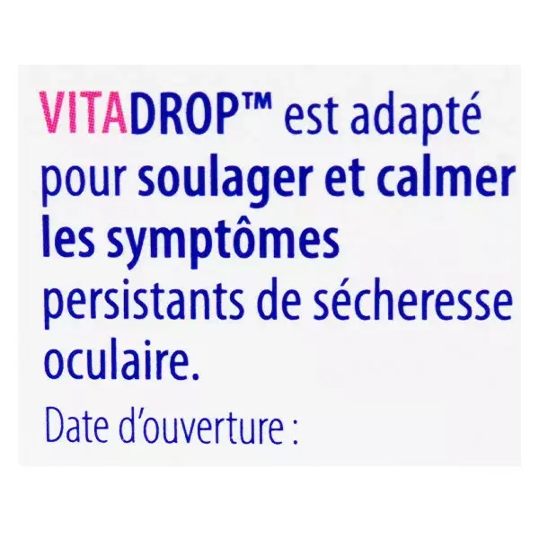 Densmore Vitadrop - Sécheresse oculaire -  Solution Ophtalmique 10ml