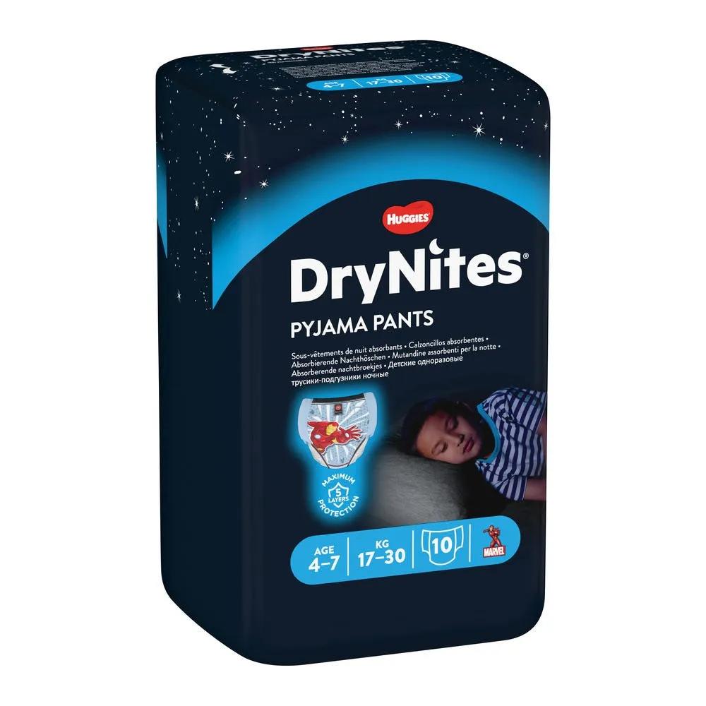 Huggies Drynites Mutandine Assorbenti Bambino 4-7 Anni 10 Pezzi