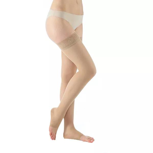 Calze autosostenenti Gibaud Venactif Lux Punta Aperta Classe 2 Taglia Normale 5 Nude