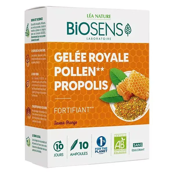 Biosens Gelée Royale Pollen Propolis Bio 10 ampoules