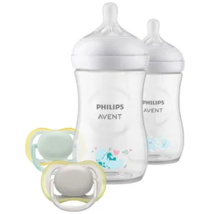 Philips Avent Pack 2 mamadeiras + 2 chupetas