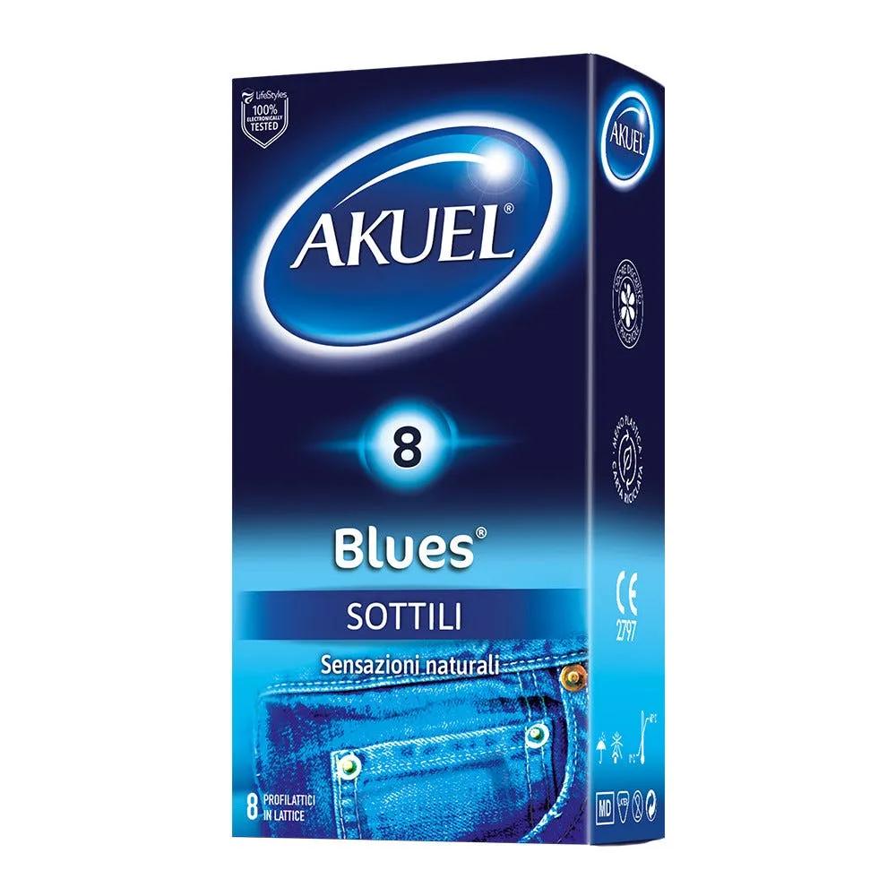 Akuel Preservativi Blues Sottili 8 Pezzi