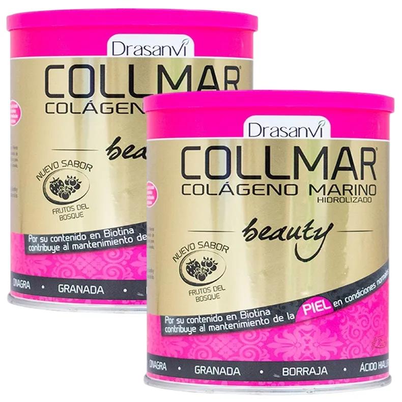 Collagène marin hydrolysé Drasanvi Collmar Beauty, saveur fruits rouges, 2 x 275 g