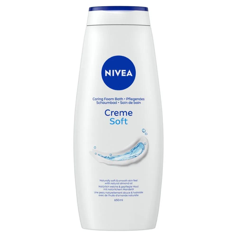 Nivea Bagnodoccia Creme Soft Bagnoschiuma Cremoso Con Olio di Mandorla Delicato e Idratante 650 ml