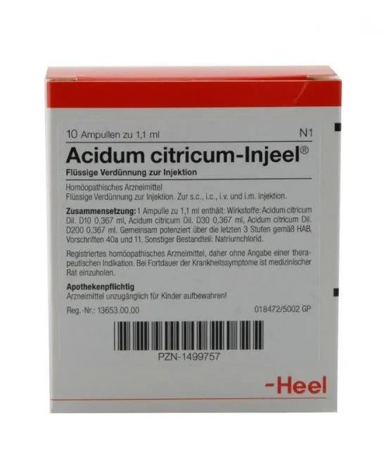 Guna Heel Acidum Citricum Injeel 10 Fiale