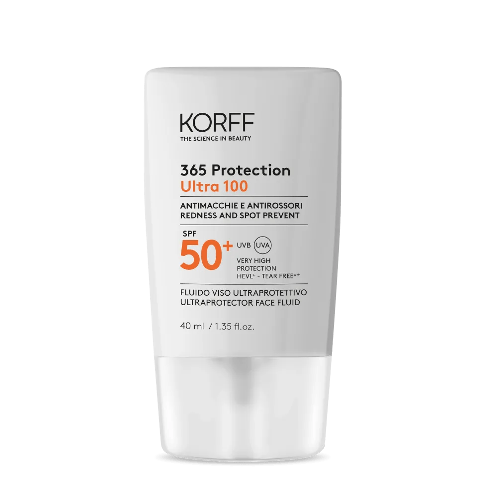 Korff 365 Protection Ultra 100 Viso SPF 50+ Antimacchie ed Antirossori 40 ml