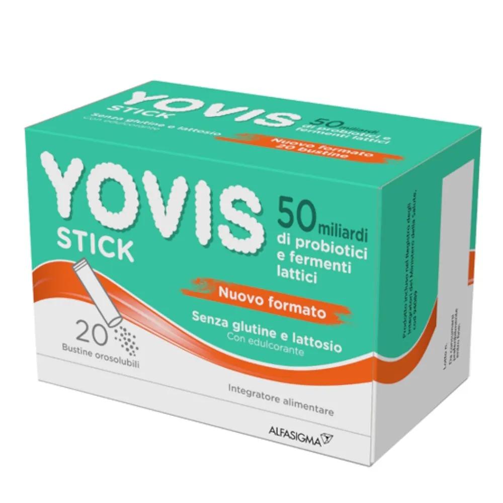 Yovis Stick 50 Miliari Integratore Fermenti Lattici Vivi e Probiotici 20 Stick