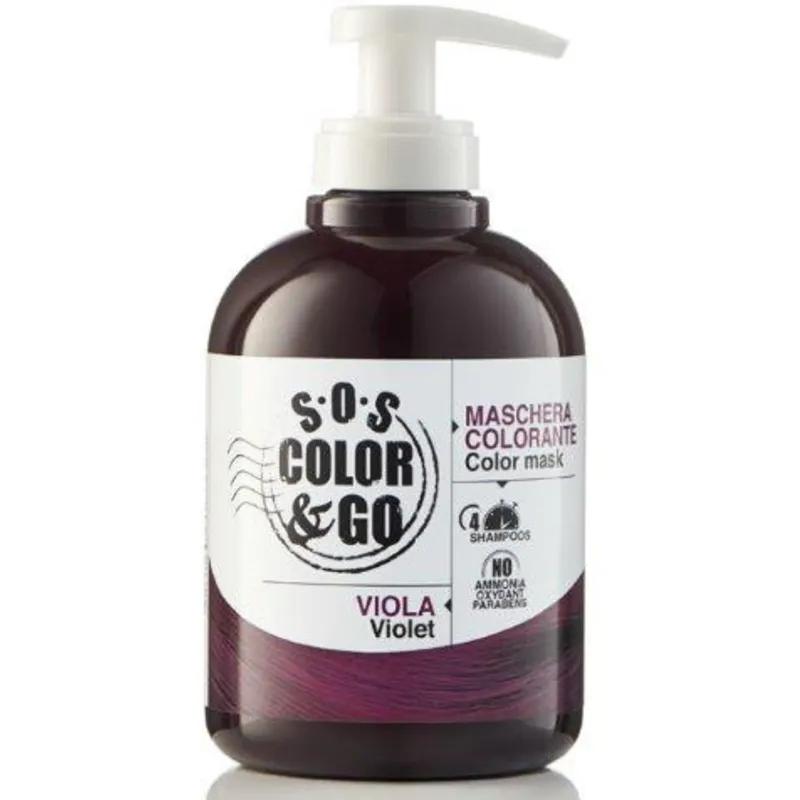 S.O.S Color & Go Maschera Capelli Colorante Viola 300 ml