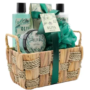 Becasan Nature Basket with Olive Handles
