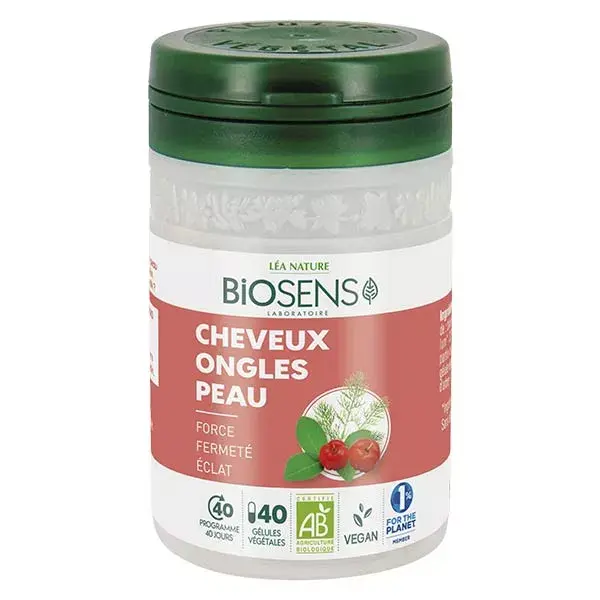 Biosens Cheveux Ongles Peau Bio 40 gélules végétales