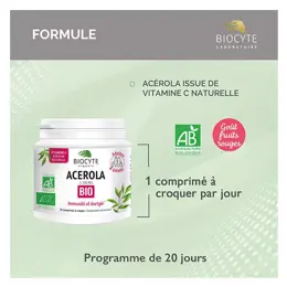 Biocyte Acérola 1100mg Bio 20 comprimés à croquer