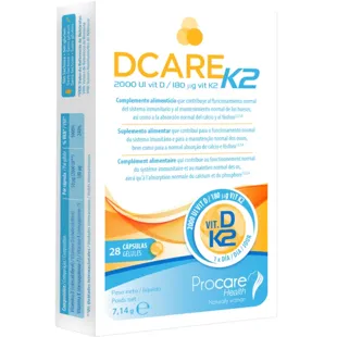 Procare Health Dcare K2 2000IU Vit. D3 28 Capsules