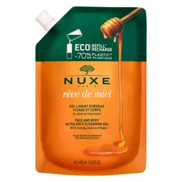 Nuxe Rêve de Miel Éco-Recharge Gel Lavant Surgras Visage et Corps 400ml