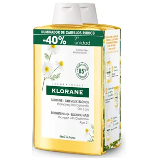 Pack Duplo Klorane Chamomile Blonde Highlights Shampoo 400ml