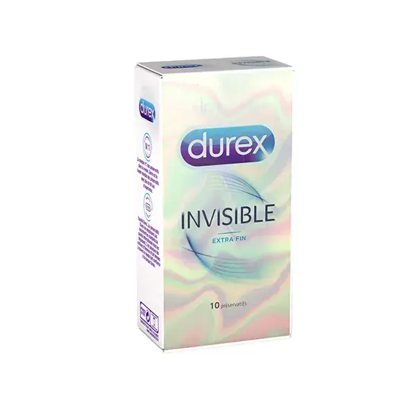 Durex Invisible Extrafinos Sensibilidad Máxima 10 Preservativos